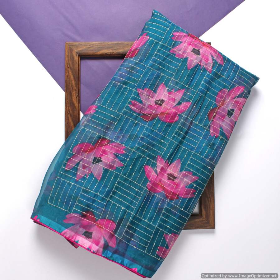 Ynf Maverick Fancy Party Wear Printed Organza Silk Latest Saree Collection